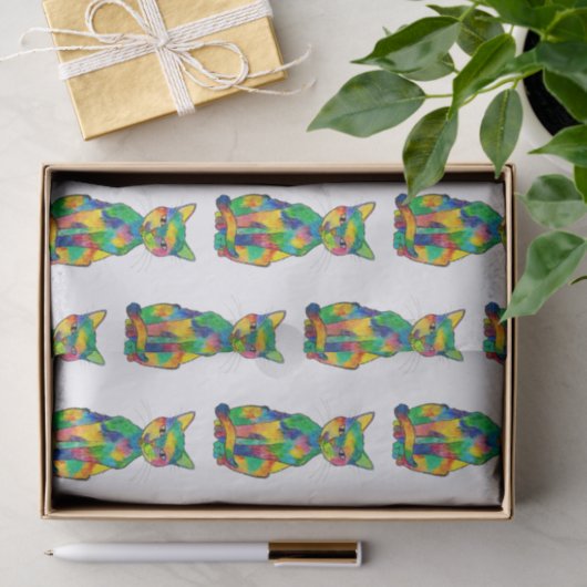 Papier voor regenboogkatten (Geschenk)