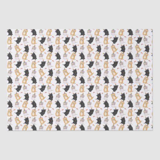 Papier voor regenboogverjaardagen van Cute kittens (Voorkant)