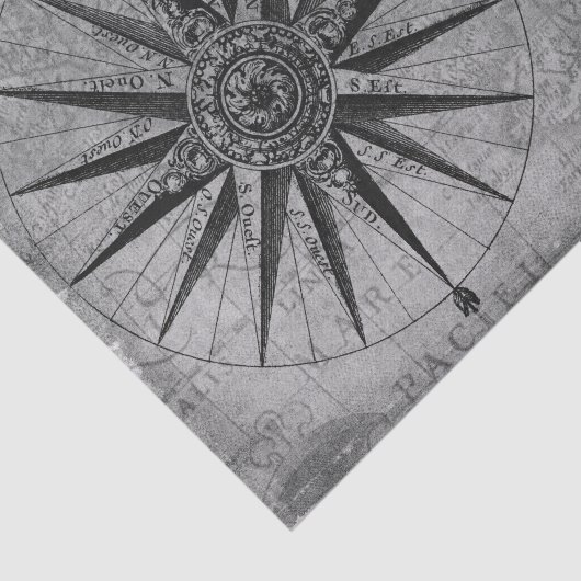 Papier voor  reizen rond handmatige kompas (Detail)