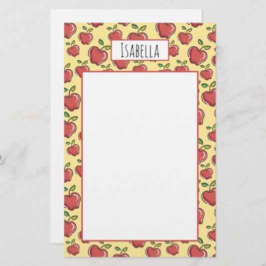 Papier voor rode appels, vers (Voorkant / Achterkant)