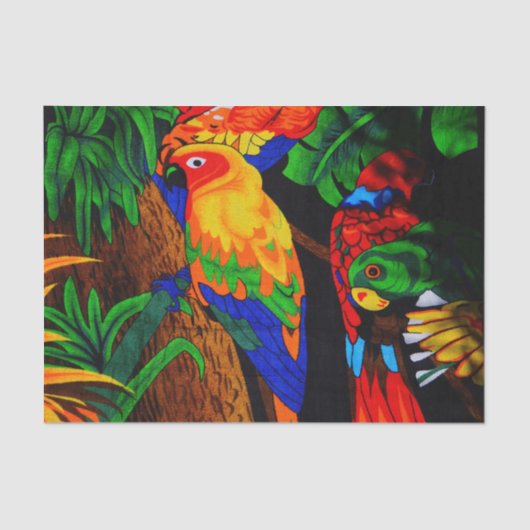 Papier voor rode en groene papegaaien (Voorkant)