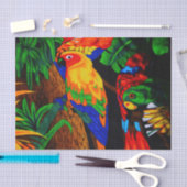 Papier voor rode en groene papegaaien (Craft)