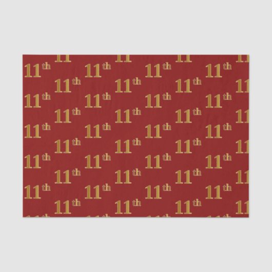 Papier voor rode, Faux Gold 11e (elfde) gebeurteni (Voorkant)