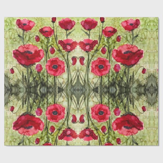 Papier voor rode papavervulling (Vlak)