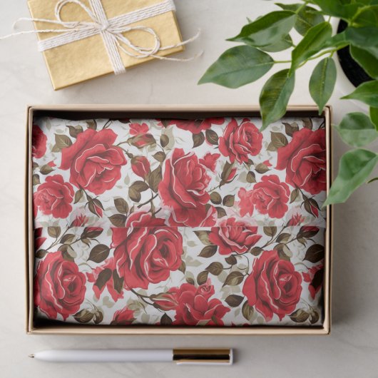 Papier voor rode rozen (Geschenk)