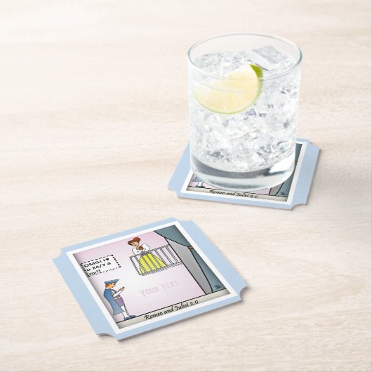 Papier voor Romeo en Juliet 2.0 Kartonnen Onderzetters (Insitu)