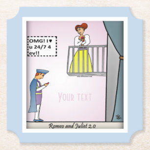 Papier voor Romeo en Juliet 2.0 Kartonnen Onderzetters