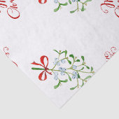 Papier voor rond kerstmis roze Merry Mistletoe (Detail)