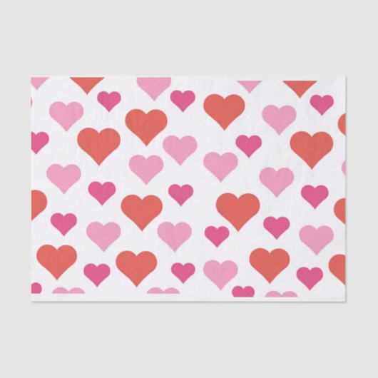 Papier voor rood en roze harten (Voorkant)