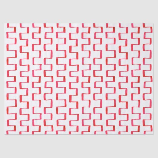 Papier voor rood geometrisch gebilderd patroonpapi (Voorkant)