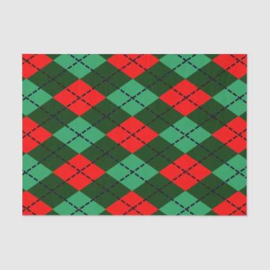 Papier voor rood-groen tartaanweefsel (Voorkant)