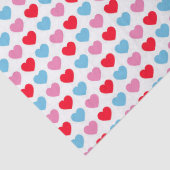 Papier voor rood, roze en blauw harten (Detail)