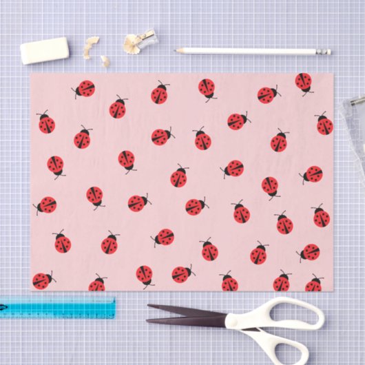 Papier voor roze ladybug (Craft)