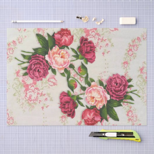Papier voor roze rozen (Craft)