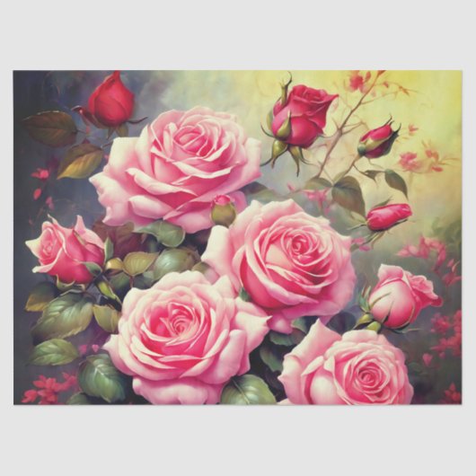 Papier voor roze rozen (Voorkant)