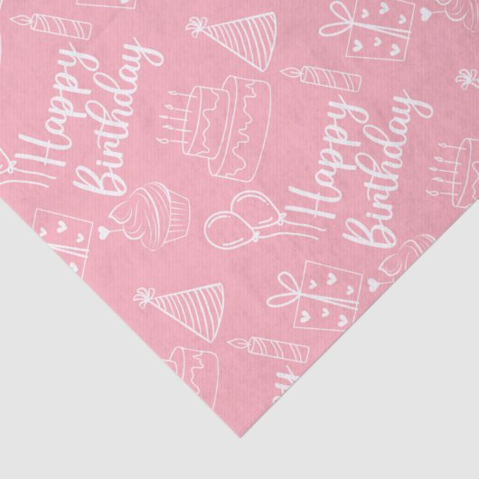 Papier voor roze verjaardag (Detail)