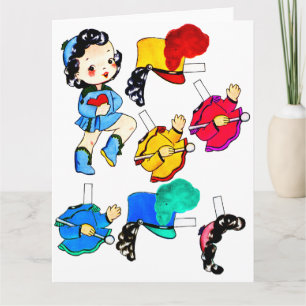 Papier voor schoolband Doll Sluibreit groet uit Kaart