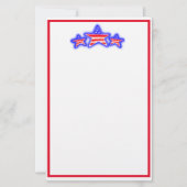 Papier voor schrijfpapier met patriottische sterre (Voorkant)