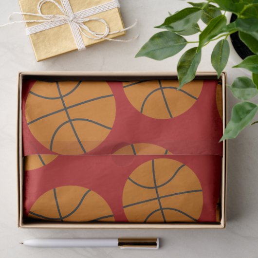 Papier voor sportbeoefening met basketbal (Geschenk)