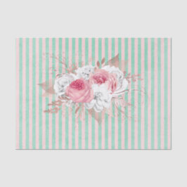 Papier voor Stampapier met roze Bouquet Stripes