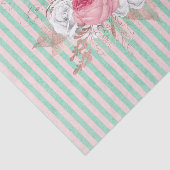 Papier voor Stampapier met roze Bouquet Stripes (Detail)
