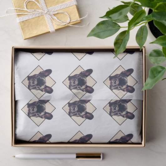 Papier voor stierenhondenweefsel (Geschenk)