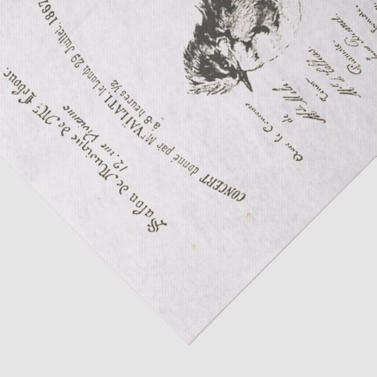 Papier voor taafweefsel van franse muziek (Detail)