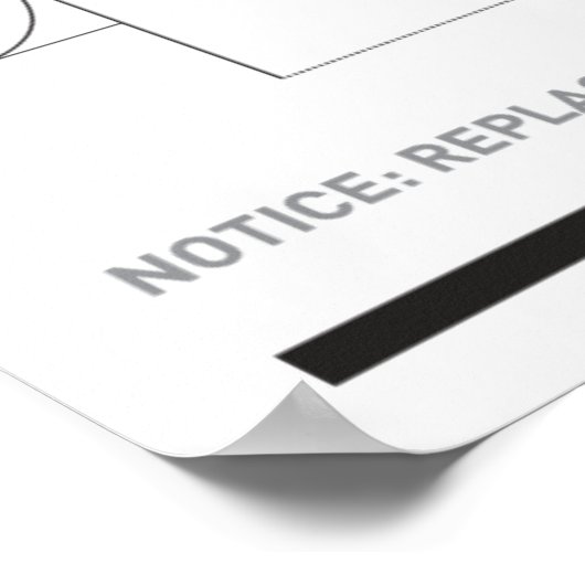 Papier voor toiletten poster (Hoek)