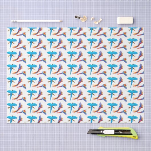 Papier voor Tropische Macaw Parrots (Craft)
