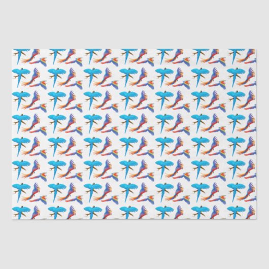 Papier voor Tropische Macaw Parrots (Voorkant)