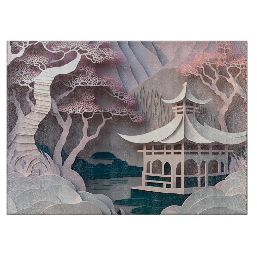 Papier voor tuimelaar Pavilion Landschap Snijplank (Voorkant)