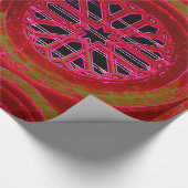 papier voor verpakkingsdoeleinden van rood mandala (Hoek)