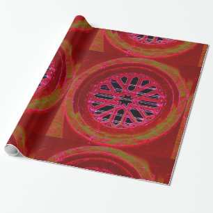 papier voor verpakkingsdoeleinden van rood mandala