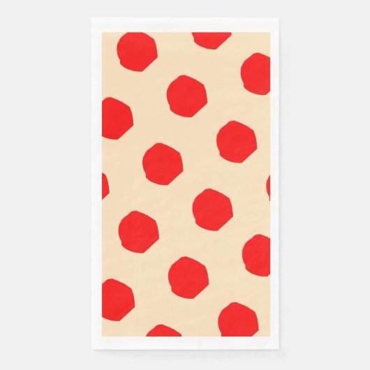 Papier voor verzadigde polka-stippen Napkin Servet (Voorkant)
