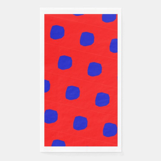 Papier voor verzadigde polka-stippen Napkin Servet (Voorkant)
