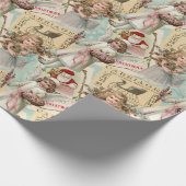 Papier voor Victoriaans kerstbekroonde pasta's (Hoek)