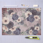 Papier voor vintagemusie en bloemen (Craft)