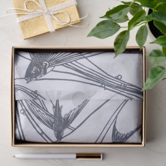 Papier voor vliegend visweefsel (Geschenk)