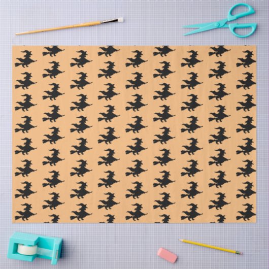 Papier voor vliegende heks-halloween (Craft)