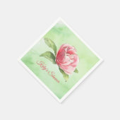 Papier voor wasroze en groen Roos, servet (Hoek)