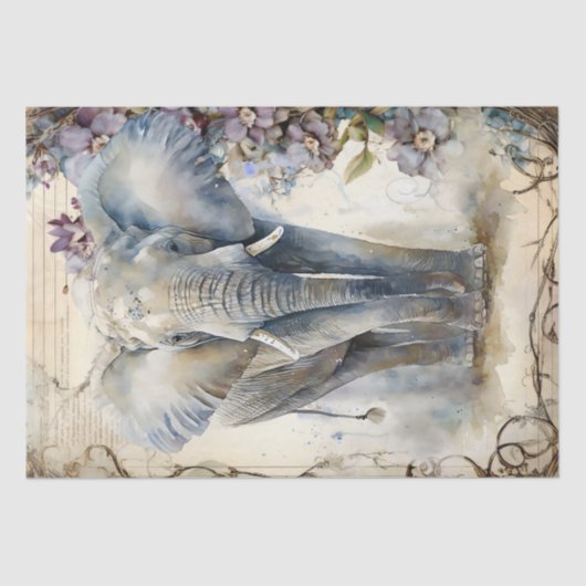 papier voor Waterverf van olifanten (Voorkant)