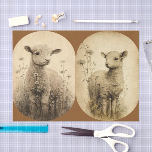  papier voor weefsel van lammeren (Craft)