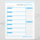 Papier voor weekmakers | Baby Blue (Achterkant)