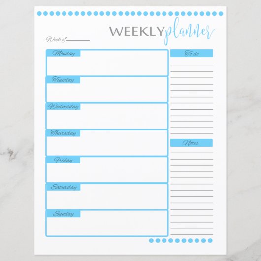 Papier voor weekmakers | Baby Blue (Achterkant)