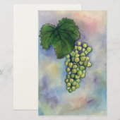 Papier voor wijndruiven van Chardonnay (Voorkant / Achterkant)