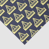 Papier voor zeemacht en geel zeilschip (Detail)