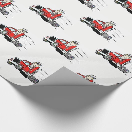 Papier vrachtwagenchauffeur verpakken (Hoek)