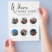 PAPIER waar waren ze bruiloft partij spel Flyer (Hand)