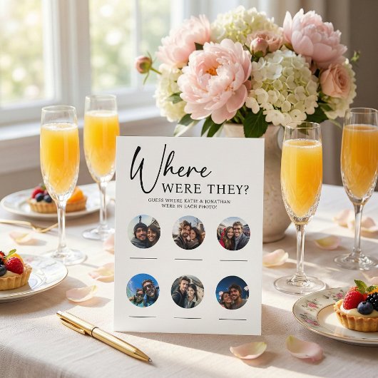 PAPIER waar waren ze bruiloft partij spel Flyer