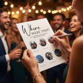 PAPIER waar waren ze bruiloft partij spel Flyer